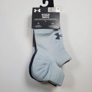 Under Armour Play Up Socks Women Size Medium NWT 3 Pairs No Show Tab